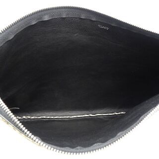 セオリー theory クラッチバッグ ハラコ グレンチェック アイボリー系×ダークブラウン/054154【中古】の画像