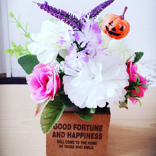 ハロウィン🎃フラワーアレンジ🎃ハンドメイド