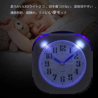 ☆新品☆アナログ目覚まし時計・連続秒針・スヌーズ機能30曲！大音量 の画像
