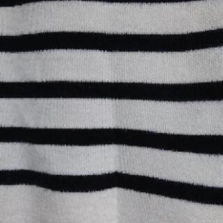 ボーダーニット 白×紺の画像
