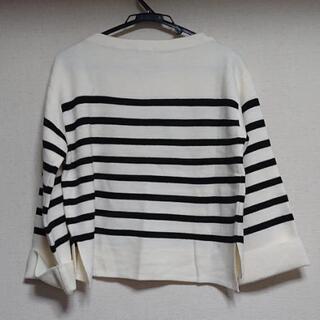 ボーダーニット 白×紺の画像