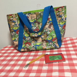 値下げ　トイストーリートートバッグ　定期入れセットの画像