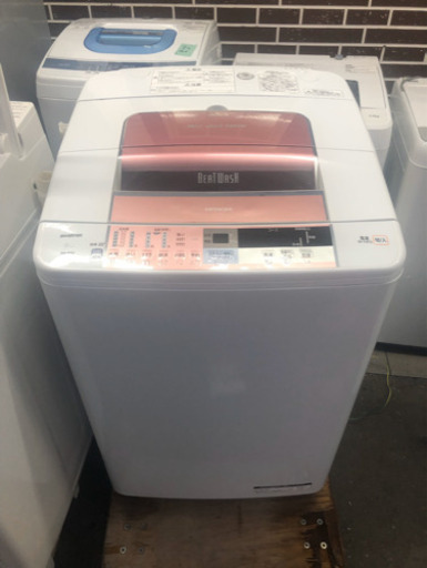 洗濯機 2013年 日立 8kg ビートウォッシュ【3ヶ月保証★送料に設置込】