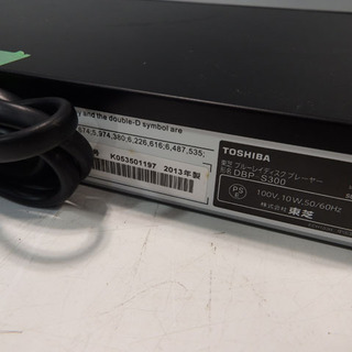 『キャッシュレス決済対応』TOSHIBA/東芝★BDプレーヤー★ブルーレイディスクプレーヤー REGZA DBP-S300 2013年製 本体のみの画像