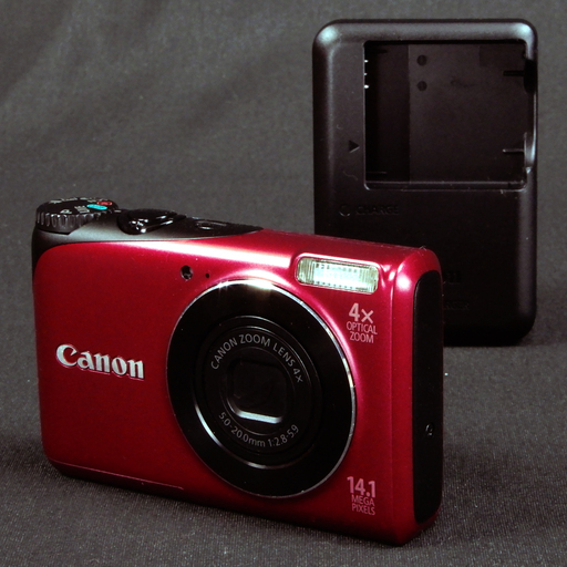 Canon デジタルカメラ PowerShot A2200 1410万画素 光学4倍ズーム　レッド  Used