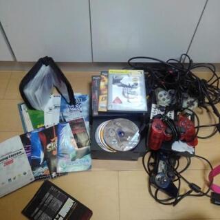 ps2本体２台、各種ソフト、コントローラー