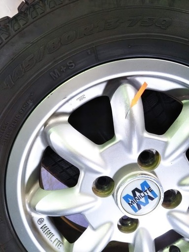 冬 軽自動車用 13インチ 大人気の ミニライト【~90％富山】ワタナベ 似 ダイハツ純正 ミラ ジーノ イース タント ムーヴ ココ