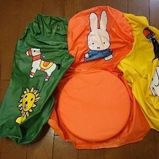 ミッフィー miffy 半年くらいからの便利三点セット お座り椅子 プレイマット 柔らか布製の積み木 知育の画像