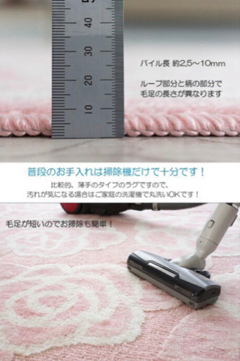 バラ柄カーペット