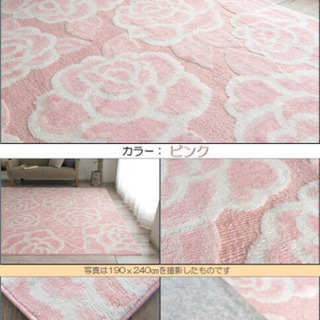 バラ柄カーペットの画像