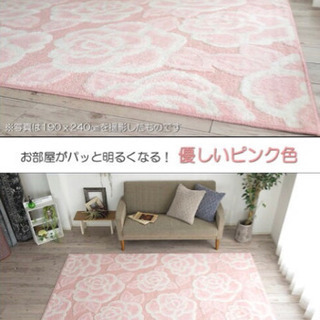 バラ柄カーペットの画像