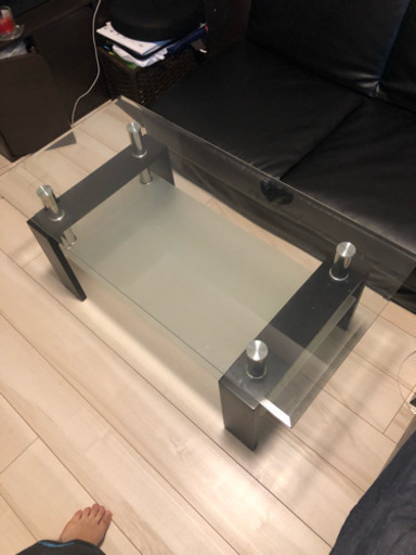 美品 ガラステーブル