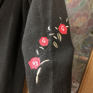 刺繍入りロングコートの画像
