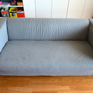 イケア　2人掛ソファ　クリッパン　グレーの画像