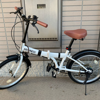 折り畳み自転車(ホワイト)