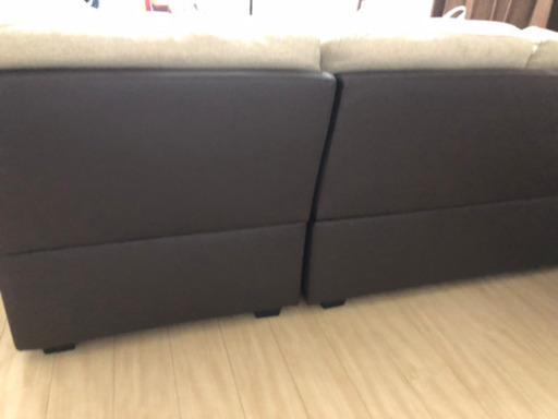 ハイバックソファー 左カウチ L字型 オットマン付