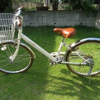 【中古】子供用自転車　２２インチ　ホワイト　サカモトテクノ製