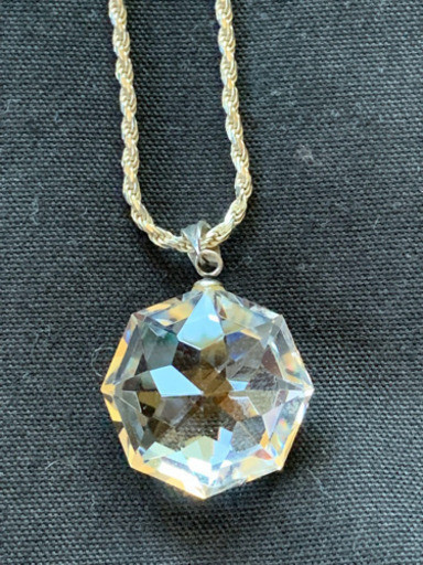 《最高級天然水晶》八角カット 水晶 シルバーネックレス925