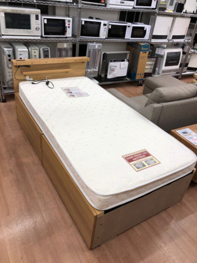 【ニトリ★美品】チェストベッド シングルサイズ  マットレス付き（マットレス未使用） ベッドフレーム　在庫1点限り