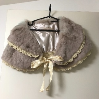 ファーのショール、結婚式、成人式に。