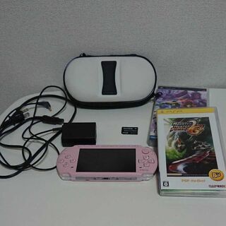 PSP3000 ピンクブロッサム ソフト付き