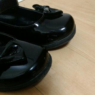 フォーマルシューズ 女の子 19.5〜20センチ★黒の画像