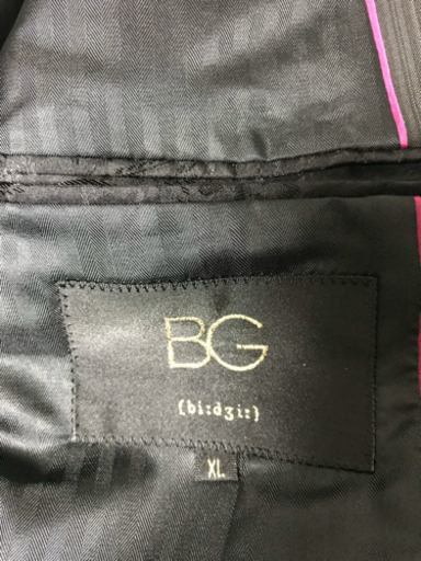 BG ジャケット XL 黒縦縞