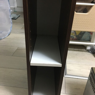 ブラウン　カラーボックス　スリムの画像