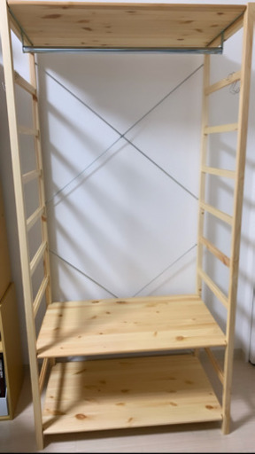 パイン材ユニットシェルフ ワードローブ