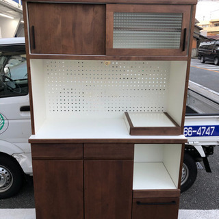 食器棚　レンジボード　キッチン収納（ダブルデイ・アレッタ）幅105cm
