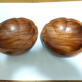 天然木のお皿2個セットの画像