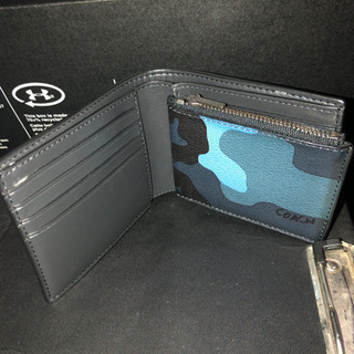 コーチ COACH 財布 メンズ 二つ折り財布 迷彩柄 カモフラージュ レザー 32438MRX の画像