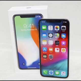 美品 SIMフリー iPhone X 256GB シルバー MQ...