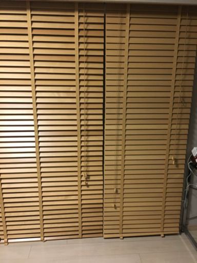 値下げ【美品・ウッドブラインド180cm +70cm】
