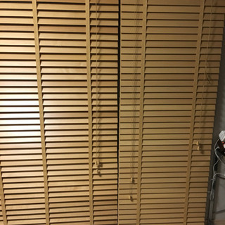 値下げ【美品・ウッドブラインド180cm +70cm】の画像