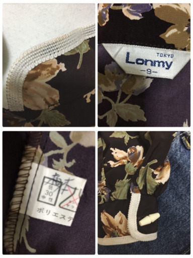 ご購入者様決定［Lonmy］花柄シャツブラウス昭和レトロチャイナ風スタンドカラーヴィンテージ