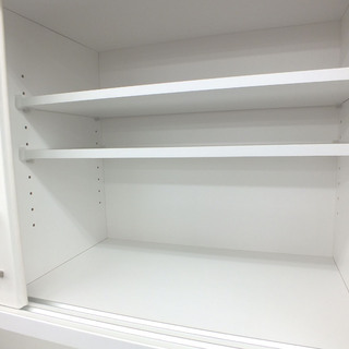 人気キッチンボード 鏡面白 ホワイト ハイタイプ 食器棚 ￥32,000- 