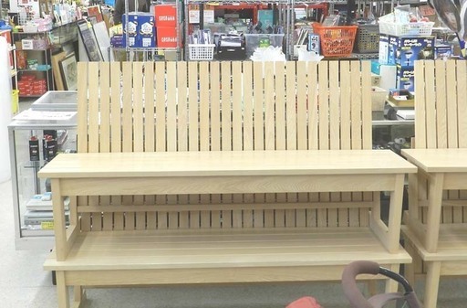 ベンチ 長椅子 幅165cm 木製 チャペル チェア 教会ベンチ☆ PayPay(ペイペイ)決済可能 ☆ 札幌市 北区 屯田