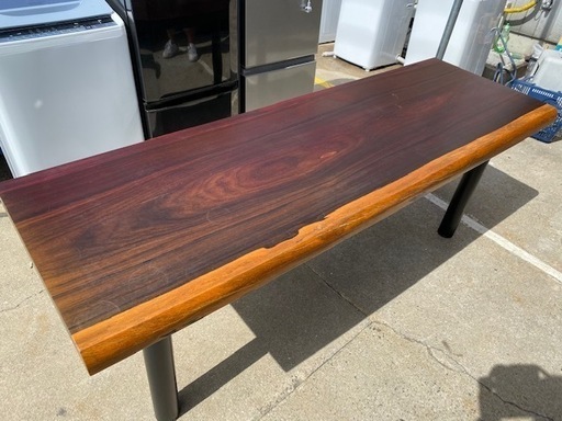 一枚板　木製ダイニングテーブル 小