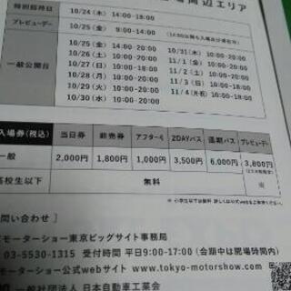 第46回 2019東京モーターショー 招待券 2枚の画像