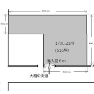 ★貸土地★ 　大和郡山市池之内町　　５１６坪　 #資材置き場　＃トラック駐車場　#車両置き場 - 大和郡山市