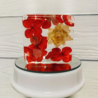 💐3dハーバリウム💐固めるハーバリウムキューブの画像