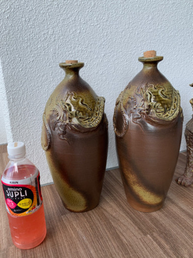 新品未使用　やちむん 酒ガメ ２つセット値下げ