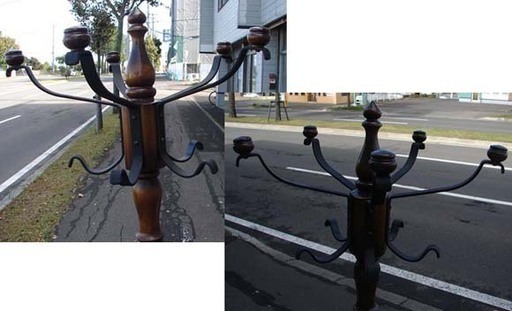 カード決済対応！19N0096 D 札幌発 引取歓迎 Karimoku/カリモク コートハンガー 傘立て 中古 状態良