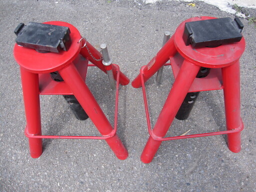 ★562★ジャッキスタンド　2個セット　ウマ　10Ton heavy Duty Jack Stands　リジットラック　工具　修理　バ