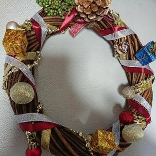 クリスマスリース  ハンドメイドの画像
