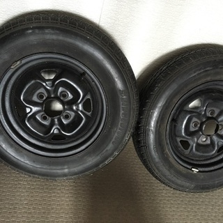 旧車 タイヤホイールセット 2本のみ 日産純正 ハコスカ ケンメ...