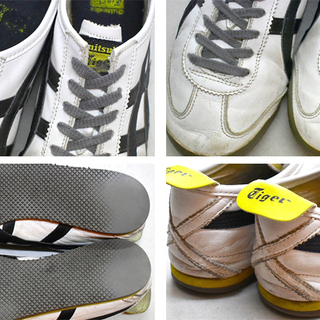 1点物◆オニツカタイガー白メキシコ66レザースニーカー古着メンズ26レディースOK90sストリート/スポーツMixシューズ靴US8アシックス881468 の画像