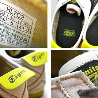 1点物◆オニツカタイガー白メキシコ66レザースニーカー古着メンズ26レディースOK90sストリート/スポーツMixシューズ靴US8アシックス881468 の画像