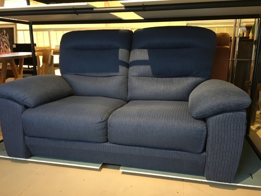 ニトリ ソファー 2P 青系 格安 中古品